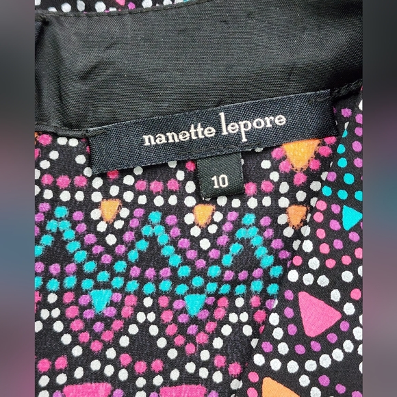 Nanette Lepore silk peplum tank top blouse 10 - Picture 7 of 8